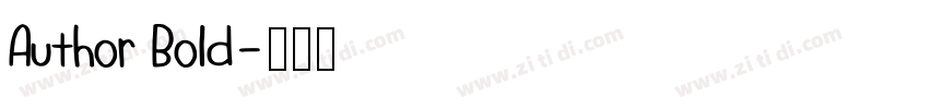 Author Bold字体转换